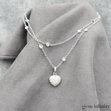 Charger l&#39;image dans la galerie, Collier pendentif or gris et diamants
