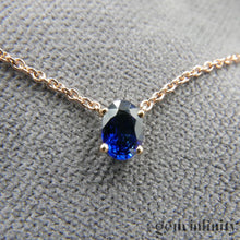 Charger l&#39;image dans la galerie, Collier or rose et saphir
