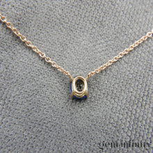 Charger l&#39;image dans la galerie, Collier or rose et saphir
