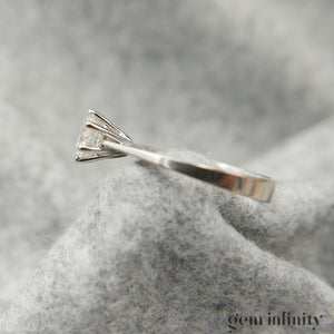 White gold and diamond solitaire