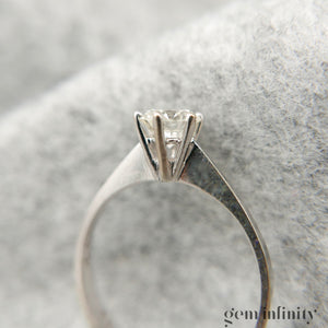 White gold and diamond solitaire