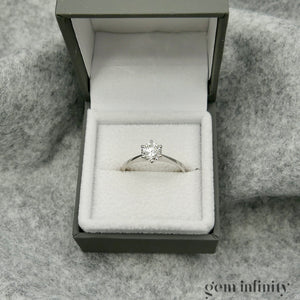 White gold and diamond solitaire