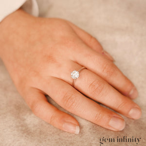 White gold and diamond solitaire