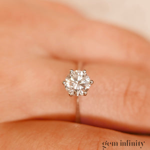 White gold and diamond solitaire