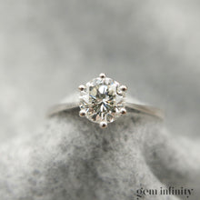 Upload image to gallery, White gold and diamond solitaire
