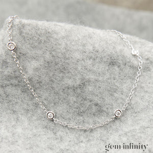 Bracelet or gris et diamants