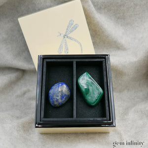 COFFRET AMITIÉ, Lapis-Lazuli & Malachite