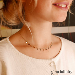 Collier pampilles or jaune