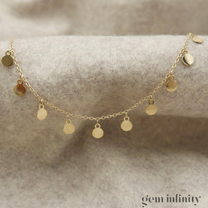 Collier pampilles or jaune